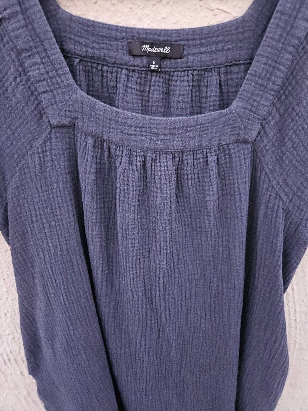 Madewell Square Neck Guaze Dress - Picture 3 of 4